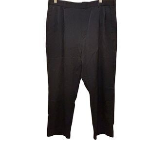 Vintage Lands' End Pants Men' 36 Navy Blue Pleated Pants Made in USA Classic